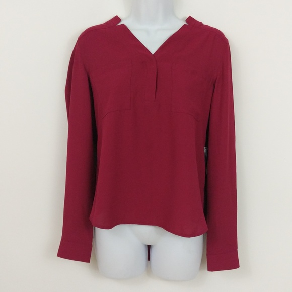 Nine West Women's Long-Sleeve Crepe Top - Picture 2 of 5